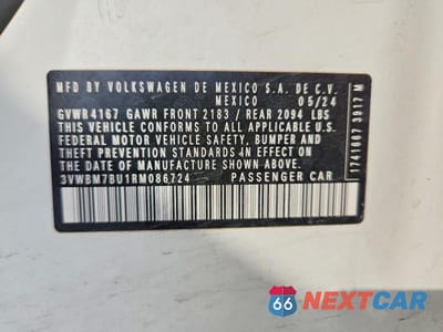 Zdjęcie 12 z 12 samochodu: 2024 VOLKSWAGEN JETTA SPORT VIN:3VWBM7BU1RM086724 - miniatura