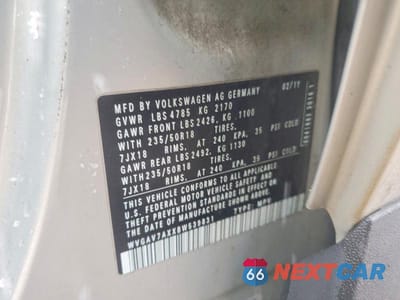 Zdjęcie 13 z 13 samochodu: 2011 VOLKSWAGEN TIGUAN S VIN:WVGAV7AXXBW539831 - miniatura