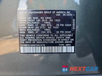 Zdjęcie 13 z 13 samochodu: 2025 VOLKSWAGEN ATLAS SEL VIN:1V2BR2CA9SC562378 - miniatura