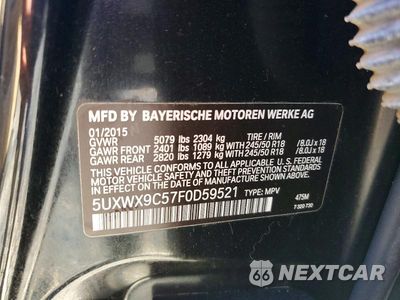 Zdjęcie 13 z 13 samochodu: 2015 BMW X3 XDRIVE28I VIN:5UXWX9C57F0D59521 - miniatura