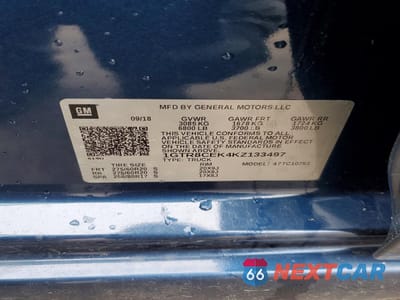 Zdjęcie 12 z 12 samochodu: 2019 GMC SIERRA C1500 ELEVATION VIN:1GTR8CEK4KZ133497 - miniatura