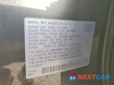 Zdjęcie 13 z 13 samochodu: 2013 AUDI Q7 PREMIUM PLUS VIN:WA1LGAFE1DD013608 - miniatura