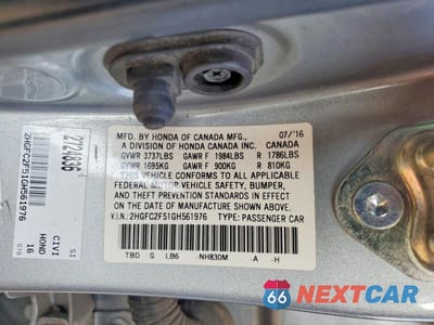 Zdjęcie 12 z 12 samochodu: 2016 HONDA CIVIC LX VIN:2HGFC2F51GH561976 - miniatura