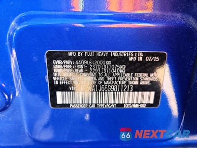 Zdjęcie 12 z 12 samochodu: 2016 SUBARU WRX LIMITED VIN:JF1VA1J66G9811213 - miniatura