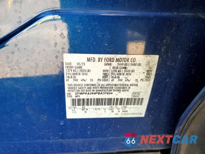 Zdjęcie 13 z 13 samochodu: 2023 FORD EDGE SEL VIN:2FMPK4J94PBA37604 - miniatura