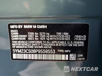 Zdjęcie 13 z 13 samochodu: 2023 BMW XM VIN:5YM23CS08P9S58553 - miniatura