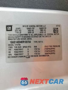 Zdjęcie 13 z 13 samochodu: 2014 GMC YUKON SLE VIN:1GKS1AE04ER109704 - miniatura