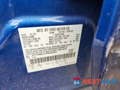 Zdjęcie 12 z 12 samochodu: 2023 FORD MAVERICK XL VIN:3FTTW8E31PRA42653 - miniatura