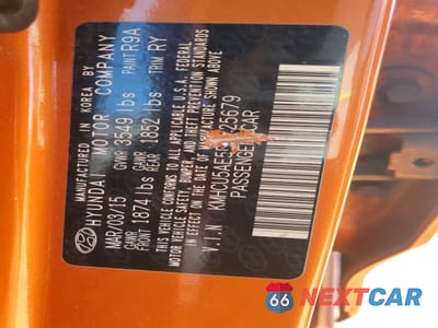 Zdjęcie 12 z 12 samochodu: 2015 HYUNDAI ACCENT SPORT VIN:KMHCU5AE5FU225679 - miniatura