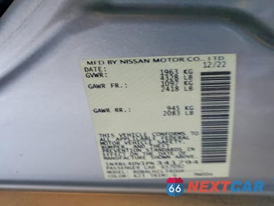 Zdjęcie 13 z 13 samochodu: 2023 NISSAN ALTIMA 2.5 SV VIN:1N4BL4DV1PN341794 - miniatura
