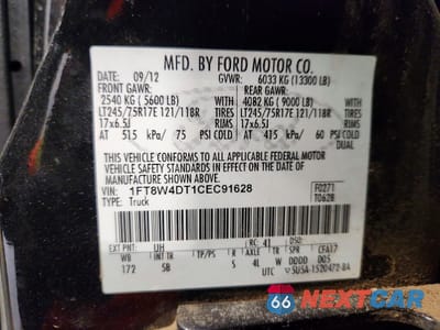 Zdjęcie 10 z 11 samochodu: 2012 FORD F450 SUPER DUTY VIN:1FT8W4DT1CEC91628 - miniatura