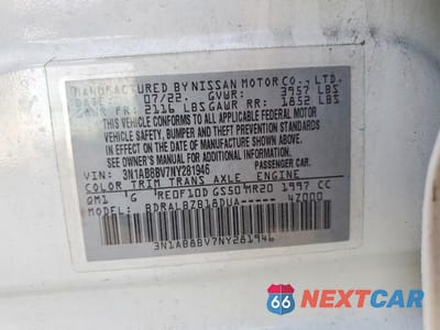 Zdjęcie 12 z 12 samochodu: 2022 NISSAN SENTRA S VIN:3N1AB8BV7NY281946 - miniatura