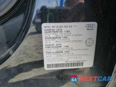 Zdjęcie 13 z 14 samochodu: 2011 AUDI Q5 PREMIUM PLUS VIN:WA1VFCFP1BA079051 - miniatura