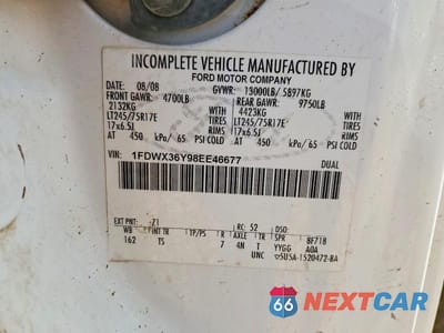 Zdjęcie 12 z 12 samochodu: 2008 FORD F350 SUPER DUTY VIN:1FDWX36Y98EE46677 - miniatura