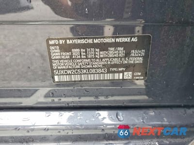 Zdjęcie 13 z 13 samochodu: 2019 BMW X7 XDRIVE40I VIN:5UXCW2C53KL083843 - miniatura