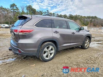 Trzecie zdjęcie samochodu z tyłu: 2014 TOYOTA HIGHLANDER LIMITED VIN:5TDDKRFHXES053578 - miniatura