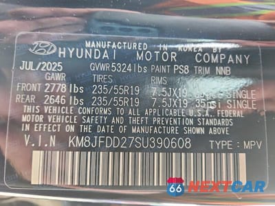 Zdjęcie 14 z 14 samochodu: 2025 HYUNDAI TUCSON PLUG-IN HYBRID LIMITED VIN:KM8JFDD27SU390608 - miniatura