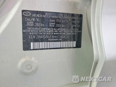 Zdjęcie 12 z 12 samochodu: 2017 HYUNDAI ELANTRA SE VIN:5NPD74LF8HH172604 - miniatura