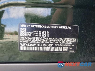 Zdjęcie 12 z 12 samochodu: 2023 BMW I4 EDRIVE 35 VIN:WBY43AW01PFR46491 - miniatura