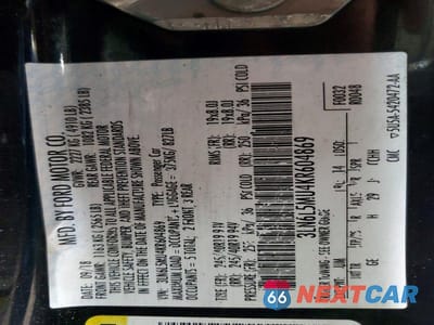 Zdjęcie 13 z 13 samochodu: 2019 LINCOLN MKZ RESERVE II VIN:3LN6L5MU4KR604869 - miniatura