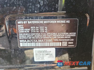 Zdjęcie 12 z 12 samochodu: 2018 BMW 530 XI VIN:WBAJA7C5XJWA72095 - miniatura