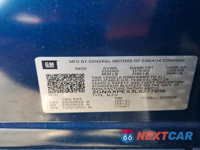 Zdjęcie 14 z 14 samochodu: 2020 CHEVROLET EQUINOX PREMIER VIN:2GNAXPEX3L6277906 - miniatura