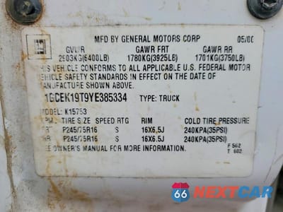Zdjęcie 13 z 13 samochodu: 2000 CHEVROLET SILVERADO K1500 VIN:1GCEK19T9YE385334 - miniatura