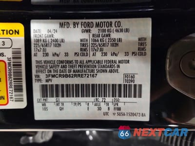 Zdjęcie 13 z 13 samochodu: 2024 FORD BRONCO SPORT BIG BEND VIN:3FMCR9B62RRE72167 - miniatura