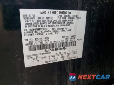 Zdjęcie 12 z 12 samochodu: 2014 FORD TAURUS LIMITED VIN:1FAHP2F88EG110984 - miniatura