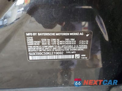 Zdjęcie 12 z 12 samochodu: 2019 BMW X3 XDRIVE30I VIN:5UXTR9C59KLE19692 - miniatura
