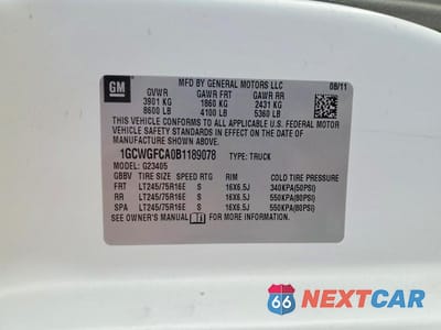Zdjęcie 13 z 13 samochodu: 2011 CHEVROLET EXPRESS 2500 DELIVERY VAN VIN:1GCWGFCA0B1189078 - miniatura
