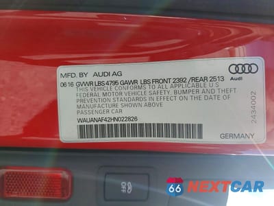 Zdjęcie 12 z 12 samochodu: 2017 AUDI A4 PREMIUM VIN:WAUANAF42HN022826 - miniatura