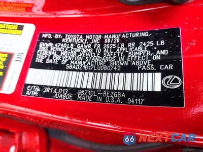 Zdjęcie 12 z 12 samochodu: 2020 LEXUS ES 350 VIN:58ADZ1B17LU080742 - miniatura