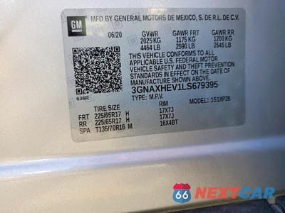 Zdjęcie 13 z 13 samochodu: 2020 CHEVROLET EQUINOX LS VIN:3GNAXHEV1LS679395 - miniatura