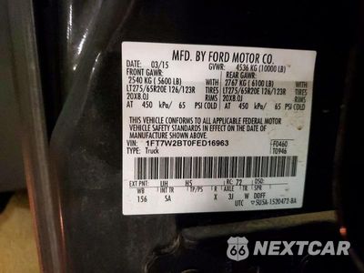 Zdjęcie 12 z 12 samochodu: 2015 FORD F250 SUPER DUTY VIN:1FT7W2BT0FED16963 - miniatura