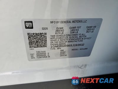 Zdjęcie 14 z 15 samochodu: 2025 CHEVROLET TRAVERSE LT VIN:1GNERGRS6SJ193932 - miniatura