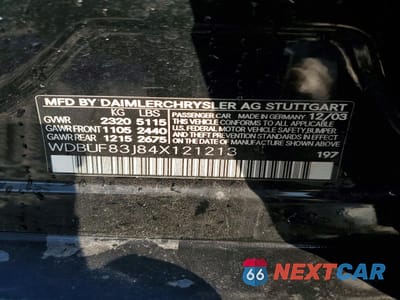 Zdjęcie 12 z 12 samochodu: 2004 MERCEDES-BENZ E 500 4MATIC VIN:WDBUF83J84X121213 - miniatura