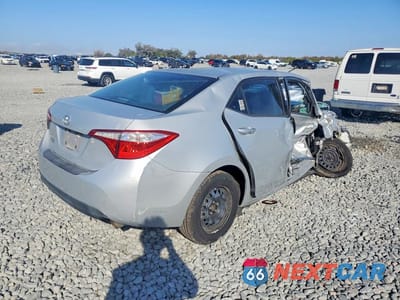 Trzecie zdjęcie samochodu z tyłu: 2014 TOYOTA COROLLA L VIN:5YFBURHE8EP045234 - miniatura