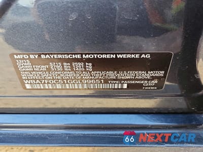 Zdjęcie 12 z 12 samochodu: 2016 BMW 750 I VIN:WBA7F0C51GGL99651 - miniatura