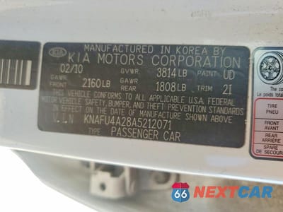 Zdjęcie 12 z 12 samochodu: 2010 KIA FORTE EX VIN:KNAFU4A28A5212071 - miniatura