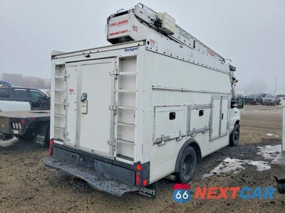 Czwarte zdjęcie samochodu z boku: 2019 FORD E450 CABLE PLACER BUCKET TRUCK VIN:1FDXE4FS1KDC17144 - miniatura