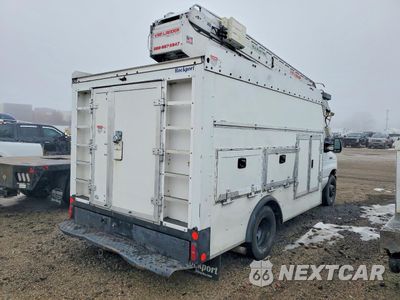 Czwarte zdjęcie samochodu z boku: 2019 FORD E450 CABLE PLACER BUCKET TRUCK VIN:1FDXE4FS1KDC17144 - miniatura