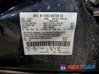 Zdjęcie 13 z 13 samochodu: 2024 FORD EXPLORER XLT VIN:1FMSK8DH7RGA20943 - miniatura
