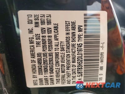 Zdjęcie 13 z 13 samochodu: 2013 ACURA RDX TECHNOLOGY VIN:5J8TB3H52DL019745 - miniatura
