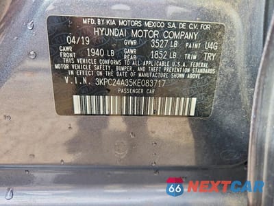 Zdjęcie 13 z 13 samochodu: 2019 HYUNDAI ACCENT SE VIN:3KPC24A35KE083717 - miniatura