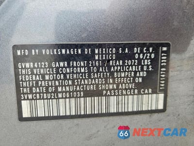 Zdjęcie 13 z 13 samochodu: 2020 VOLKSWAGEN JETTA S VIN:3VWCB7BU2LM061039 - miniatura