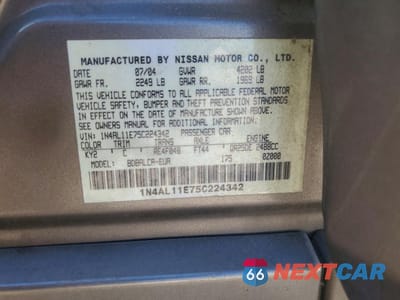 Zdjęcie 13 z 14 samochodu: 2005 NISSAN ALTIMA S VIN:1N4AL11E75C224342 - miniatura