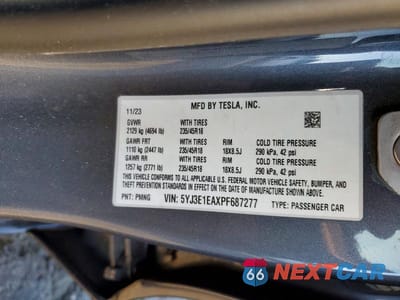 Zdjęcie 14 z 14 samochodu: 2023 TESLA MODEL 3 VIN:5YJ3E1EAXPF687277 - miniatura