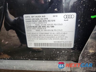 Zdjęcie 13 z 13 samochodu: 2018 AUDI Q5 PREMIUM PLUS VIN:WA1BNAFY5J2241887 - miniatura