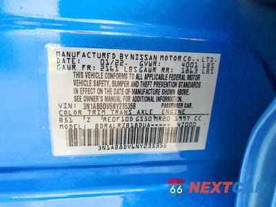 Zdjęcie 13 z 13 samochodu: 2022 NISSAN SENTRA SR VIN:3N1AB8DV6NY235358 - miniatura